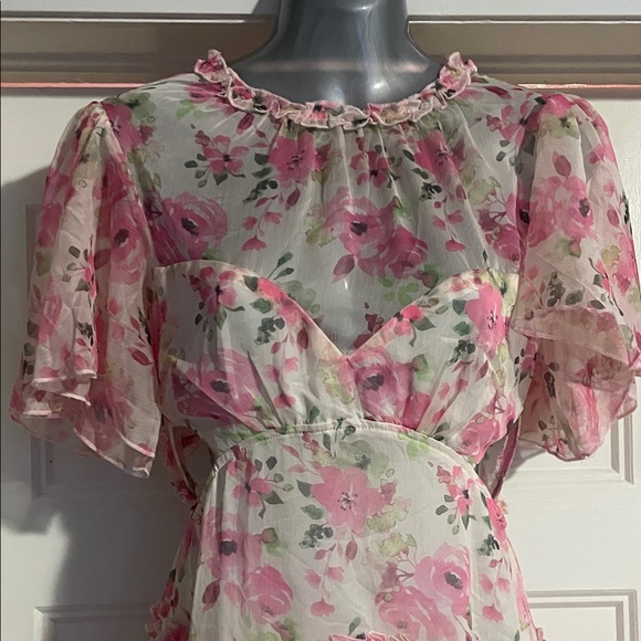 Hello Molly Pink Floral Mini Dress - Picture 4 of 11
